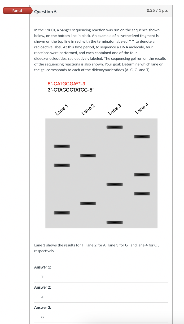 Solved PartialQuestion 50.25 / 1 ﻿ptsIn the 1980s, ﻿a Sanger | Chegg.com