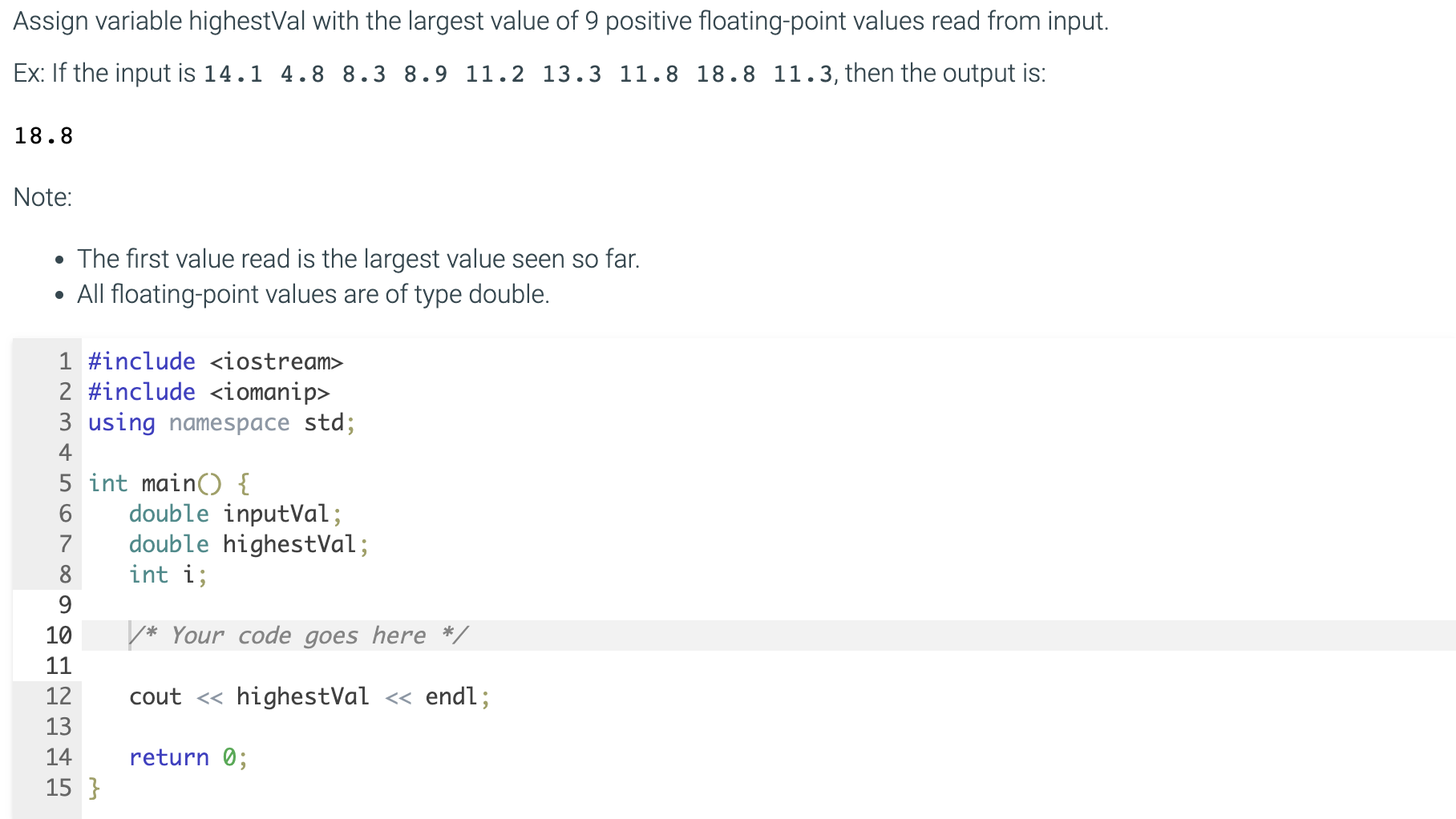 Solved Assign Variable Highestval With The Largest Value Of 