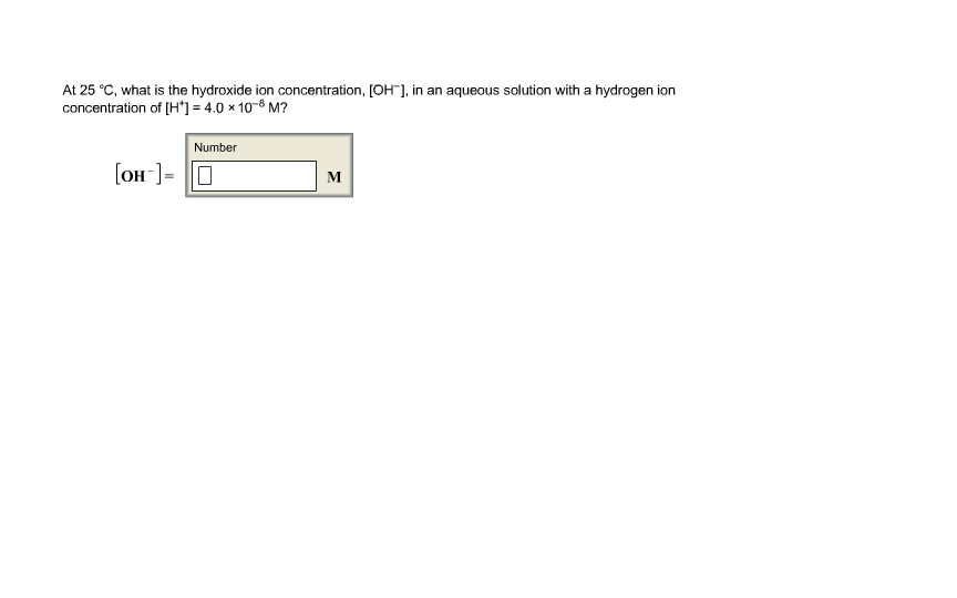 At 25 C What Is The Hydroxide Ion Concentration