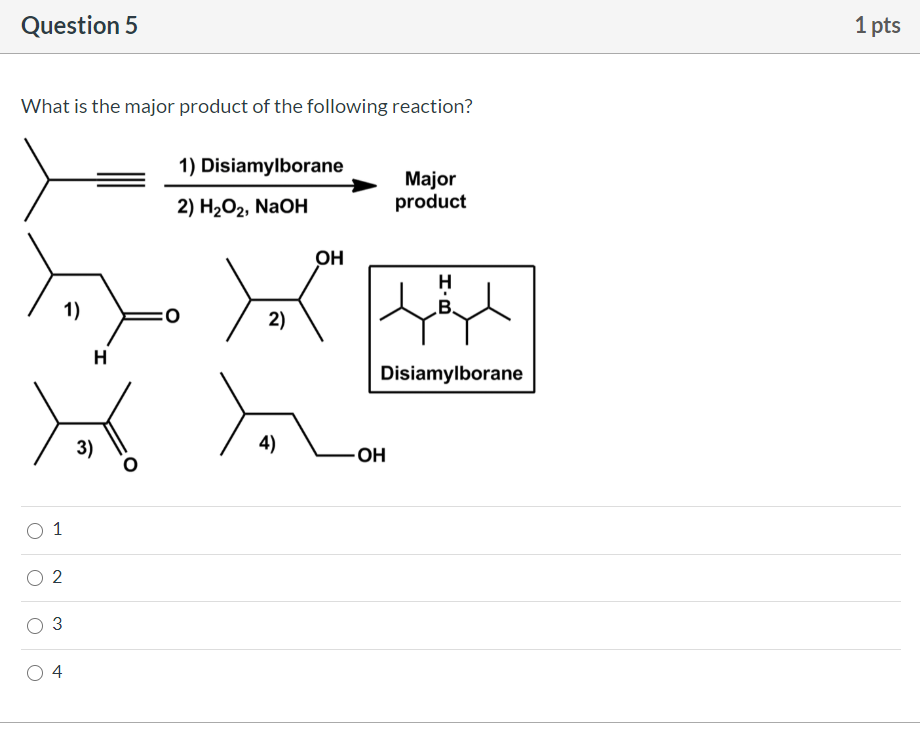 Solved Question 1 1 pts What is/are the major product(s) of | Chegg.com