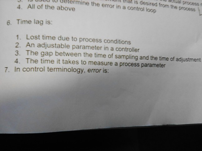 Solved e aelual process r unt that is desired from the | Chegg.com