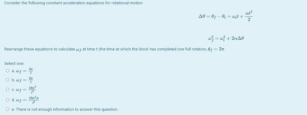 Constant Acceleration Formulas Rearrangted Solved Consider the following constant acceleration | Chegg.com
