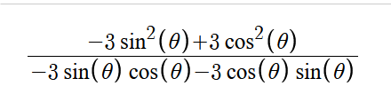 Solved -3sin2(θ)+3cos2(θ)-3sin(θ)cos(θ)-3cos(θ)sin(θ) | Chegg.com