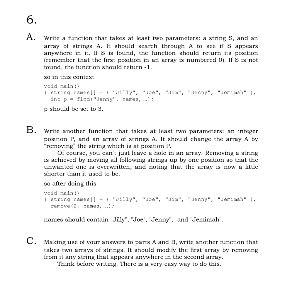Solved Write a function that takes at least two parameters: | Chegg.com