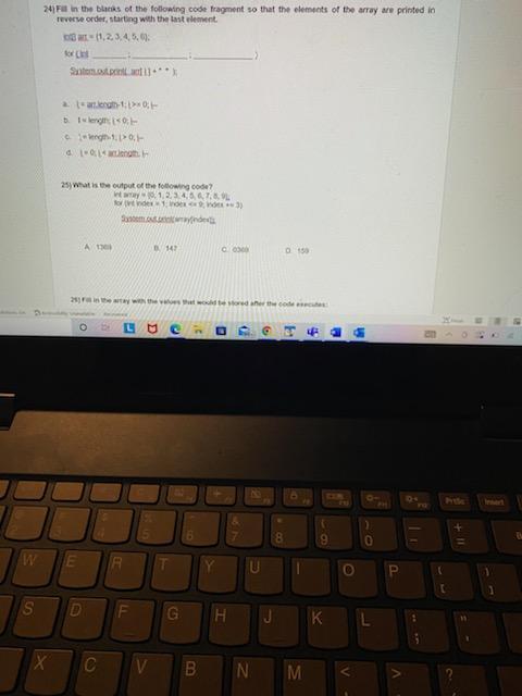 Solved 23) What is the output of the following code | Chegg.com