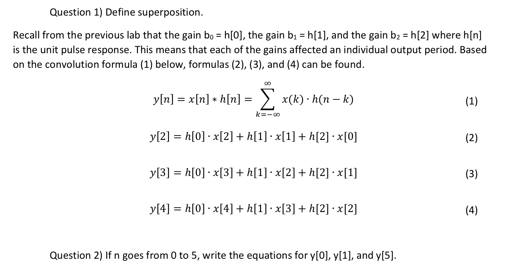 Solved Question 1 Define Superposition Recall From The Chegg Com