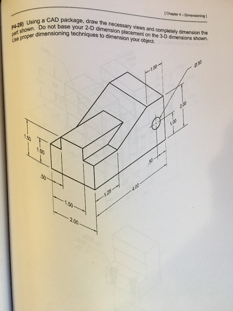 Solved Chapter 4 - Dimensioning! o dimensions shown P4-16) | Chegg.com