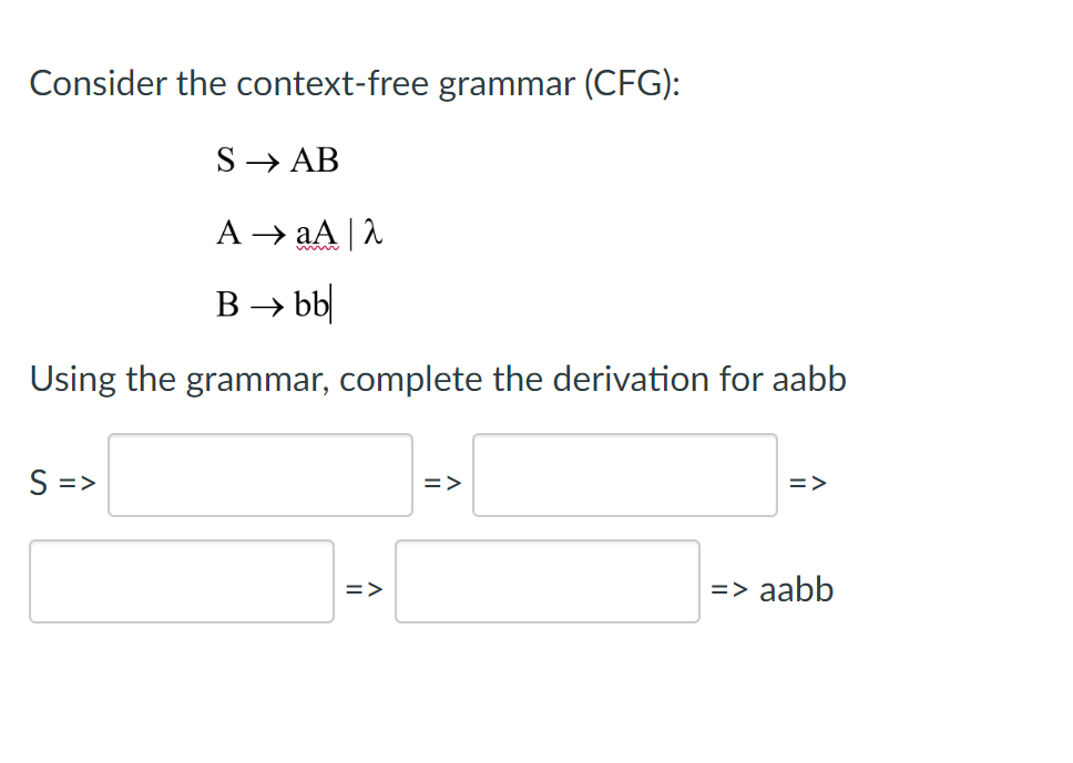 Solved Consider The Context-free Grammar (CFG): | Chegg.com