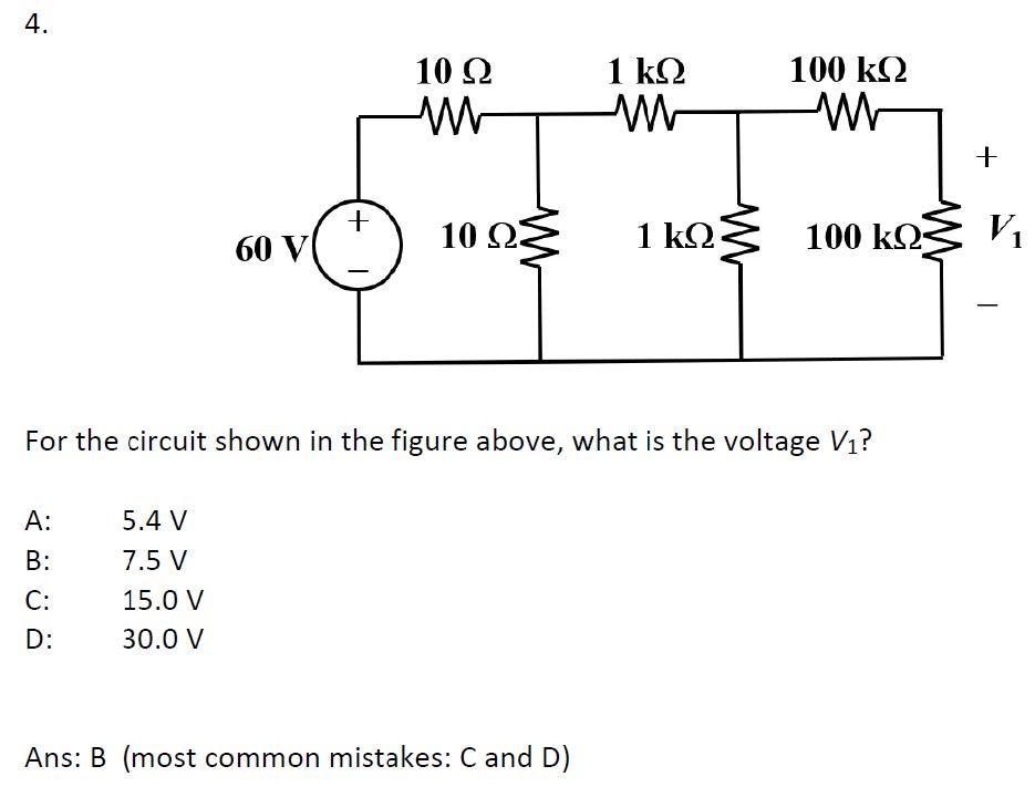 Solved For the circuit shown in the figure above, what is | Chegg.com