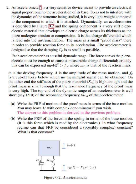 Solved 2. An accelerometer is a very sensitive device meant Circuit Diagram