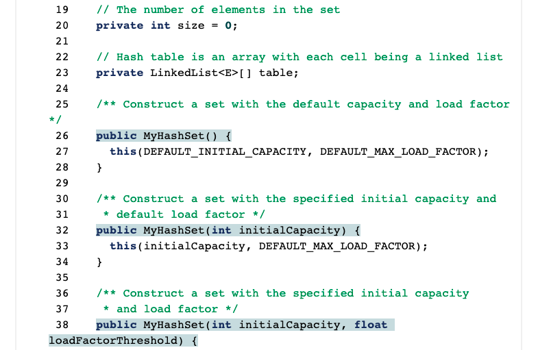 Please help me to write this in Java with a new set | Chegg.com