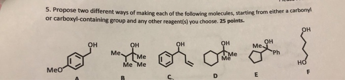 Solved Propose two different ways of making each of the | Chegg.com