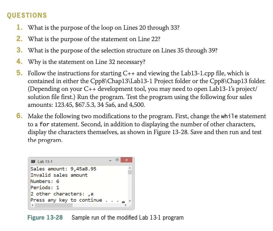 Solved Study the program shown in Figure 13-27 and then | Chegg.com