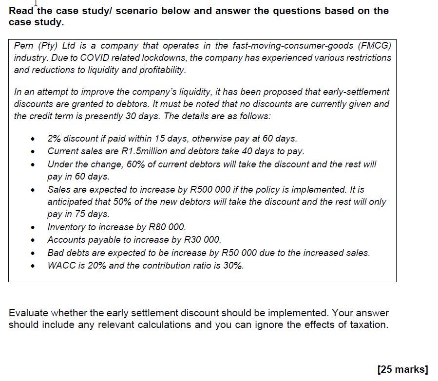 Solved Read The Case Studyl Scenario Below And Answer The | Chegg.com