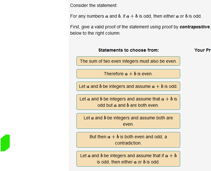 Solved Mathematical proofs: by contrapositive For any | Chegg.com