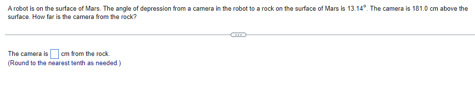 Solved A robot is on the surface of Mars. The angle of | Chegg.com