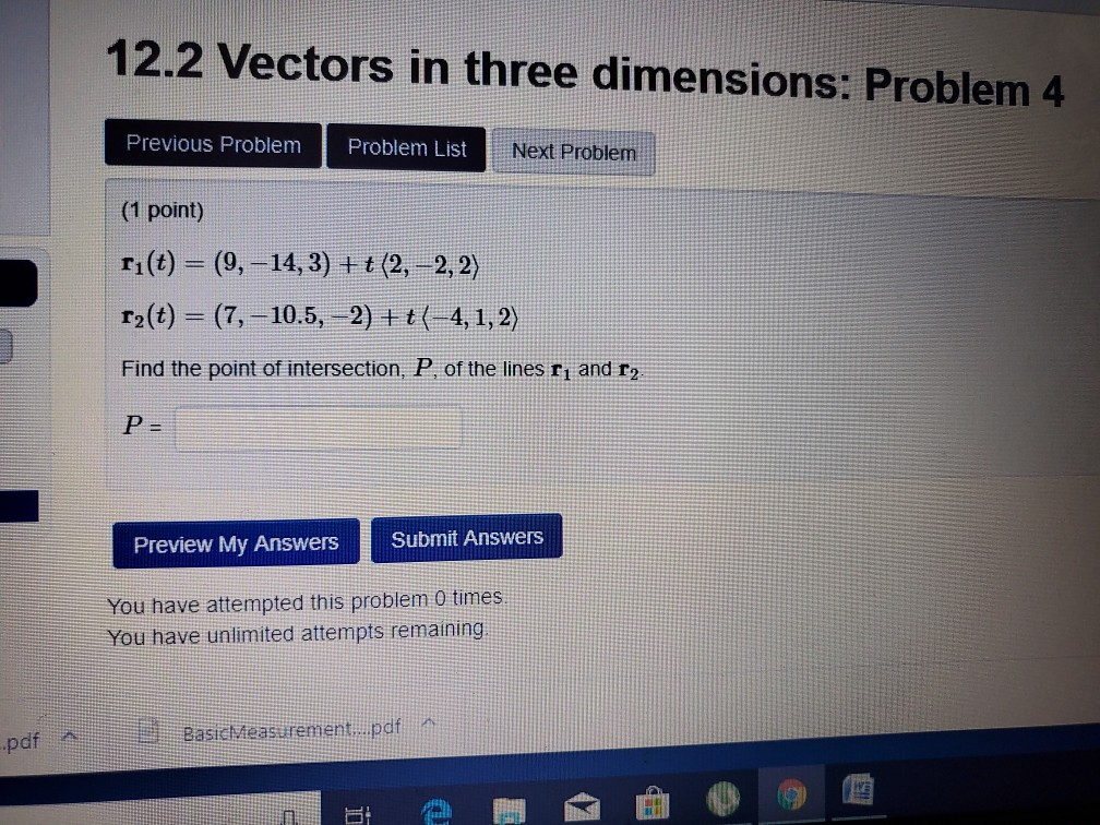 Solved 12.2 Vectors in three dimensions: Problem 4 Previous | Chegg.com