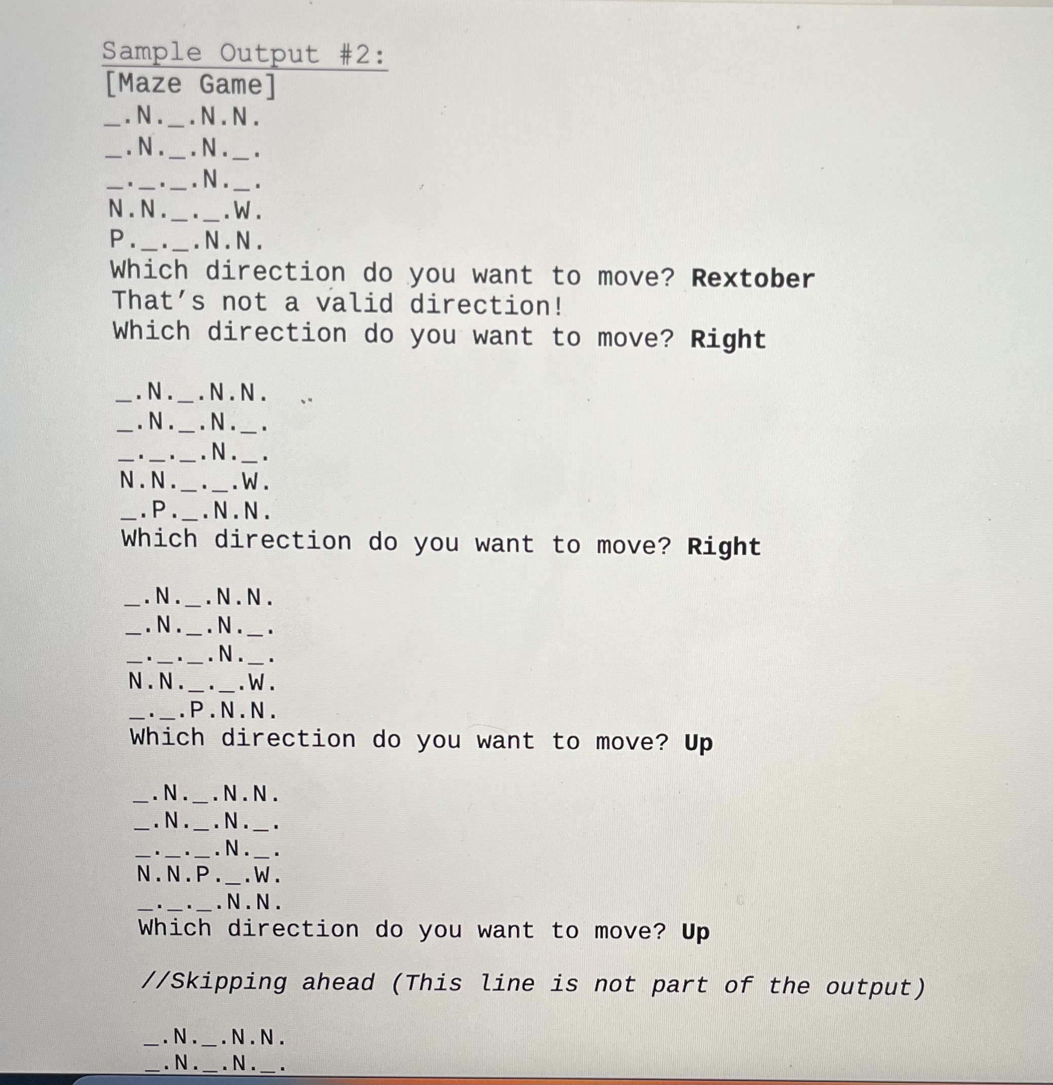 Solved Assignment 5B: Maze Game! 2D Arrays can be used to | Chegg.com