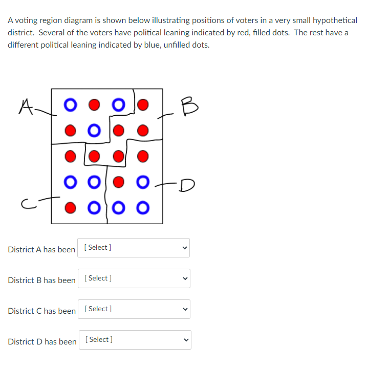 Solved A voting region diagram is shown below illustrating | Chegg.com