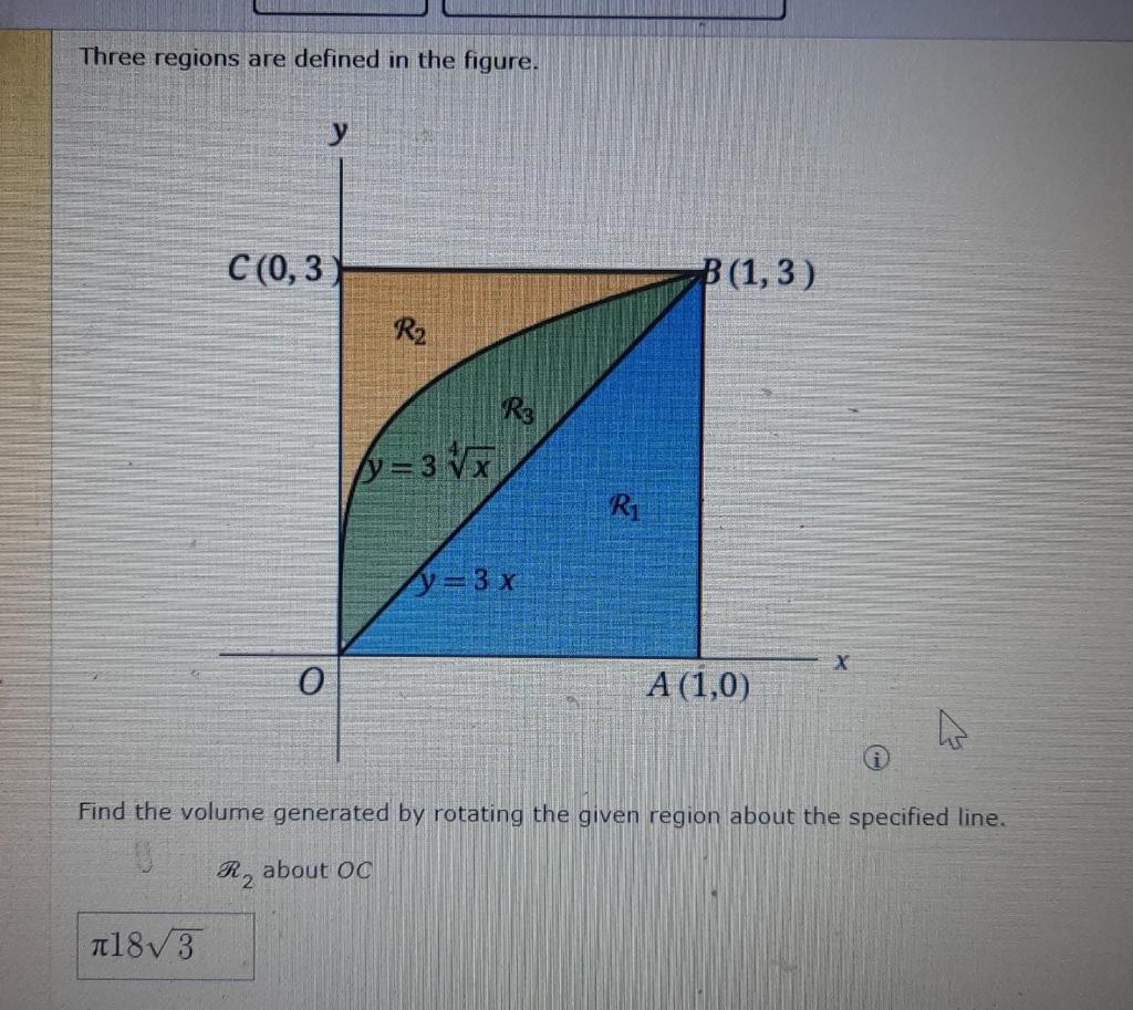 Solved Three Regions Are Defined In The Figure. Find The | Chegg.com