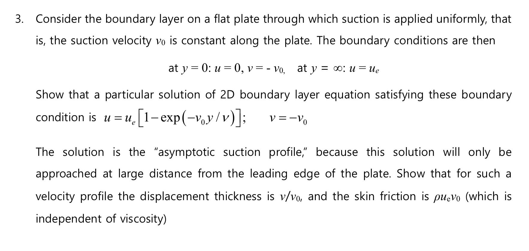 Solved 3. Consider the boundary layer on a flat plate | Chegg.com
