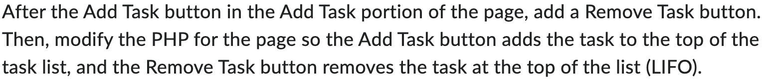 Solved After the Add Task button in the Add Task portion of | Chegg.com