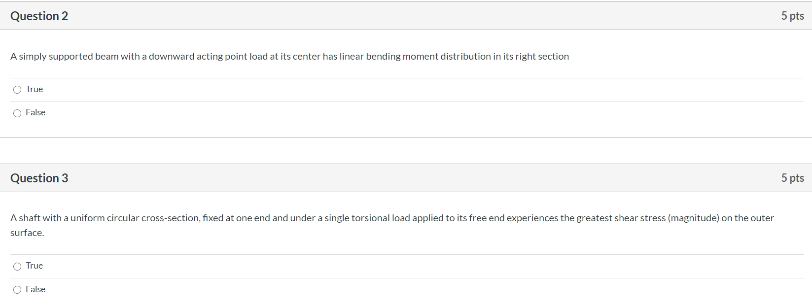 Solved Question 2 5 pts A simply supported beam with a | Chegg.com