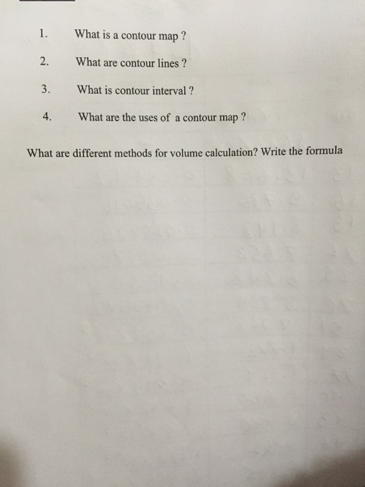 state any four uses of contour map