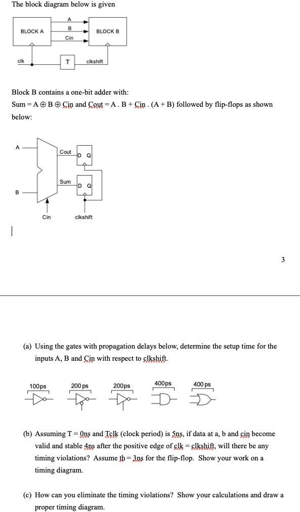 Solved The block diagram below is given А B BLOCK A BLOCKB | Chegg.com