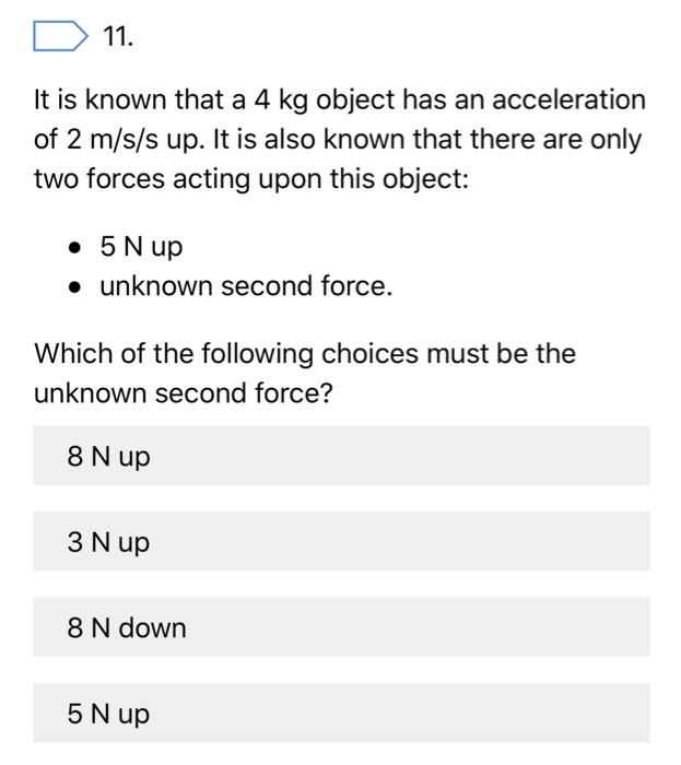 Solved It is known that a 4 kg object has an acceleration of | Chegg.com