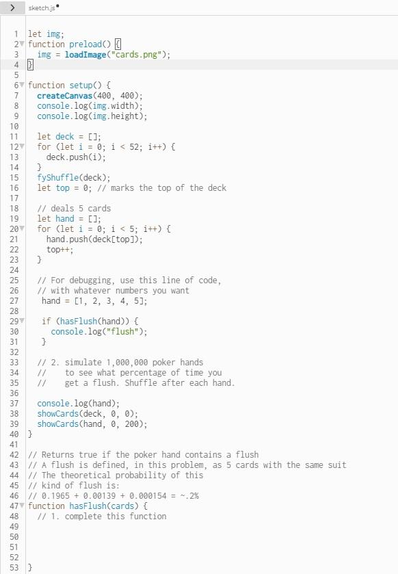 Solved > sketchs 1 let img; 2 function preloadO img = | Chegg.com