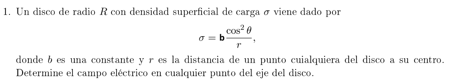 Solved . Un disco de radio R con densidad superficial de | Chegg.com