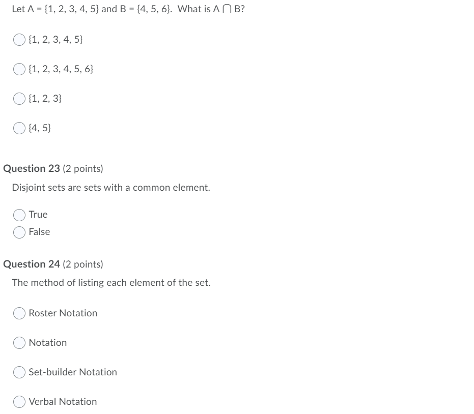 Solved Let A = {1, 2, 3, 4, 5} and B = {4, 5, 6}. What is An | Chegg.com