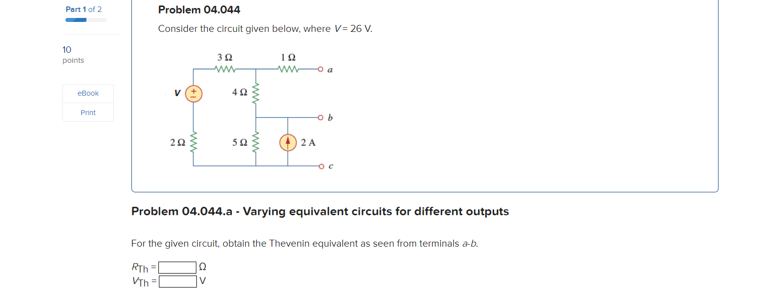 Solved Consider The Circuit Given Below, Where V=26 V. | Chegg.com