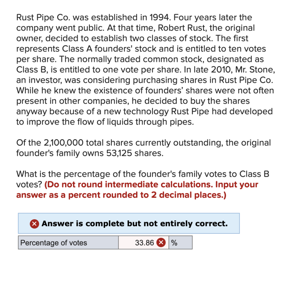 Solved Rust Pipe Co. Was Established In 1994. Four Years | Chegg.com