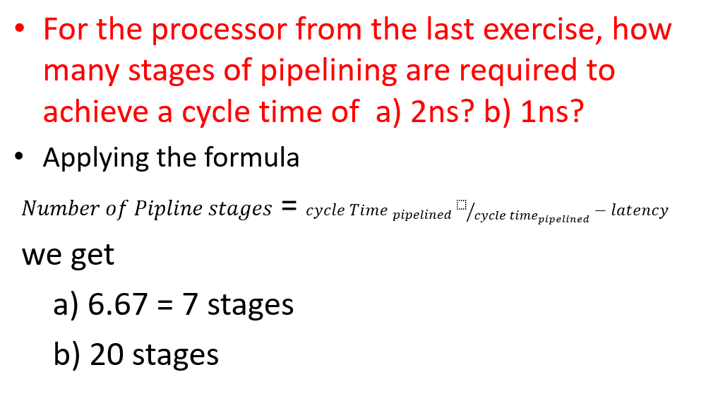 Solved Given an unpipelined processor with a 10ns cycle time
