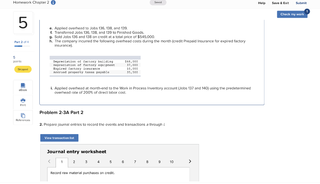 Solved Homework Chapter 2 6 Savcd Help Save & Exit Submit | Chegg.com