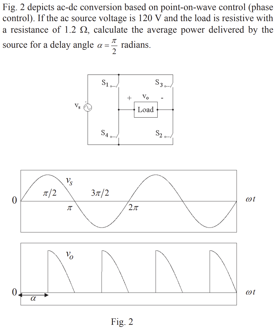 Solved Fig. 2 depicts ac-dc conversion based on | Chegg.com