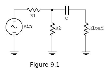 Solved R1 + 2 Vin >R2 Rload Figure 9.1 For the circuit of | Chegg.com