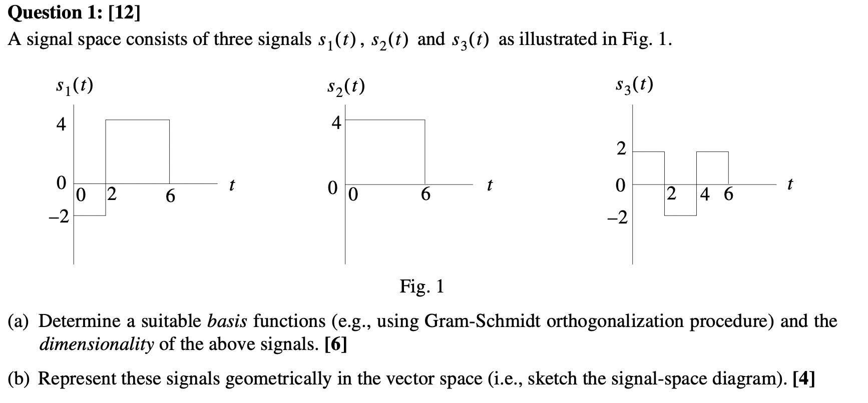 Solved Question 1: [12] A Signal Space Consists Of Three | Chegg.com ...