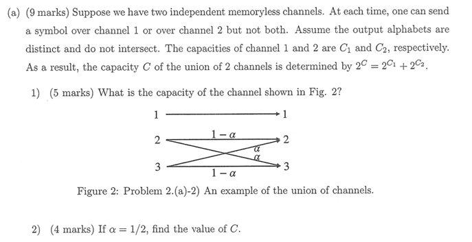 Solved a) (9 marks) Suppose we have two independent | Chegg.com