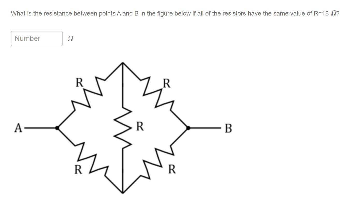 Solved What is the resistance between points A and B in the | Chegg.com