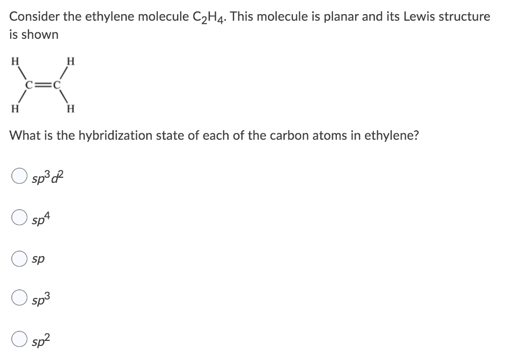 C2h4 Lewis Structure Molecular Geometry