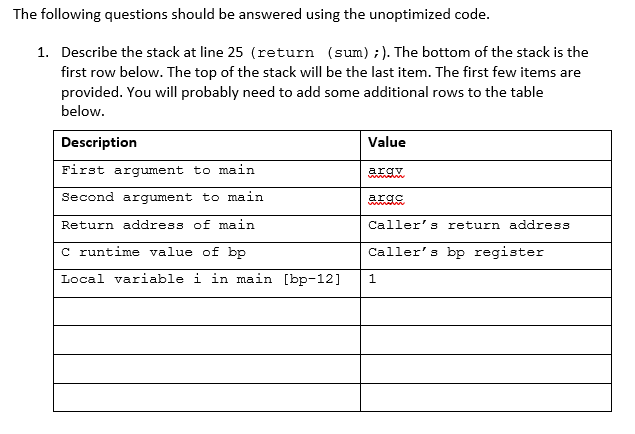 Solved Please Answer the question below using the c code and | Chegg.com