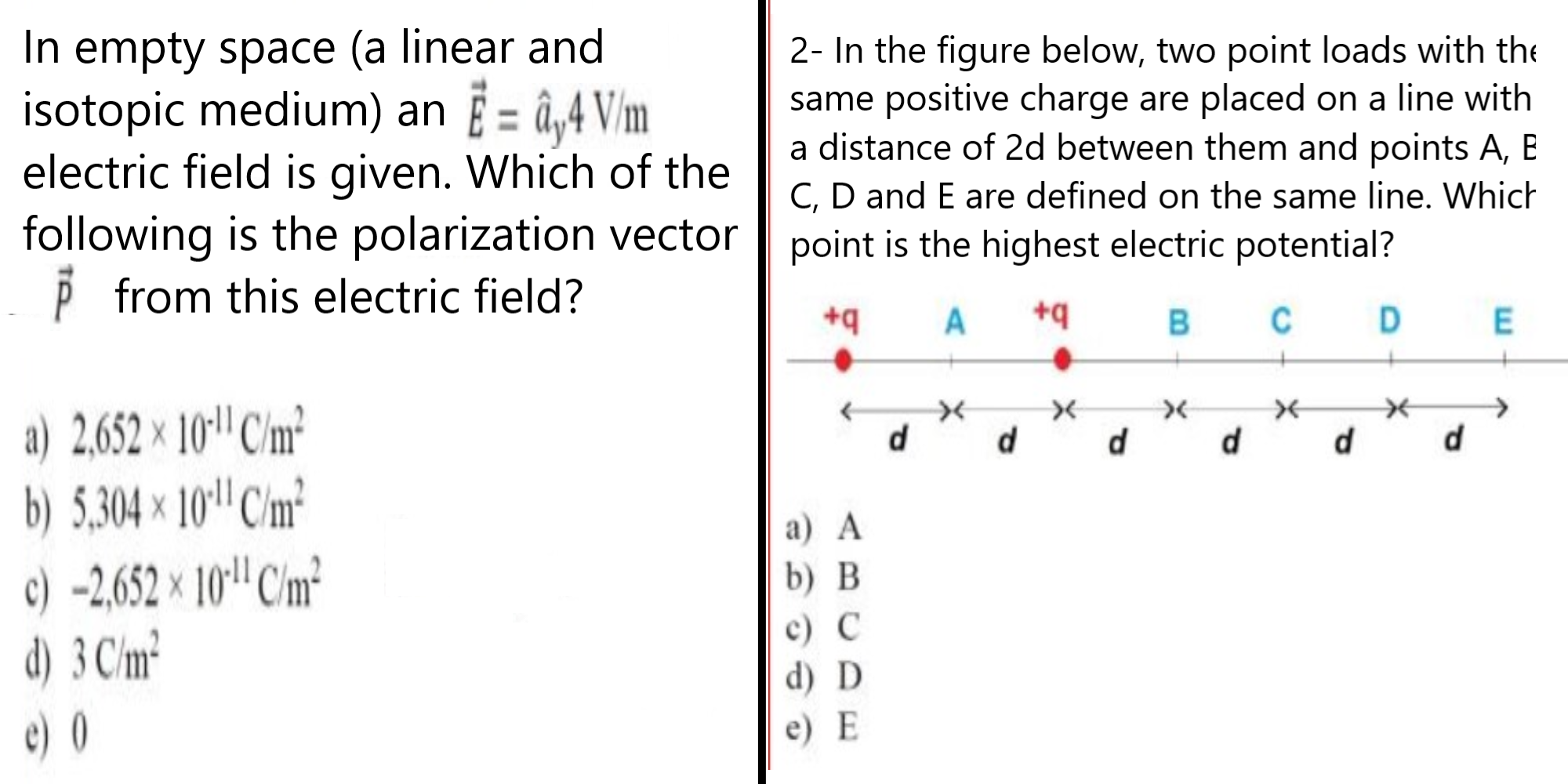 Solved In Empty Space A Linear And Isotopic Medium An E Chegg Com