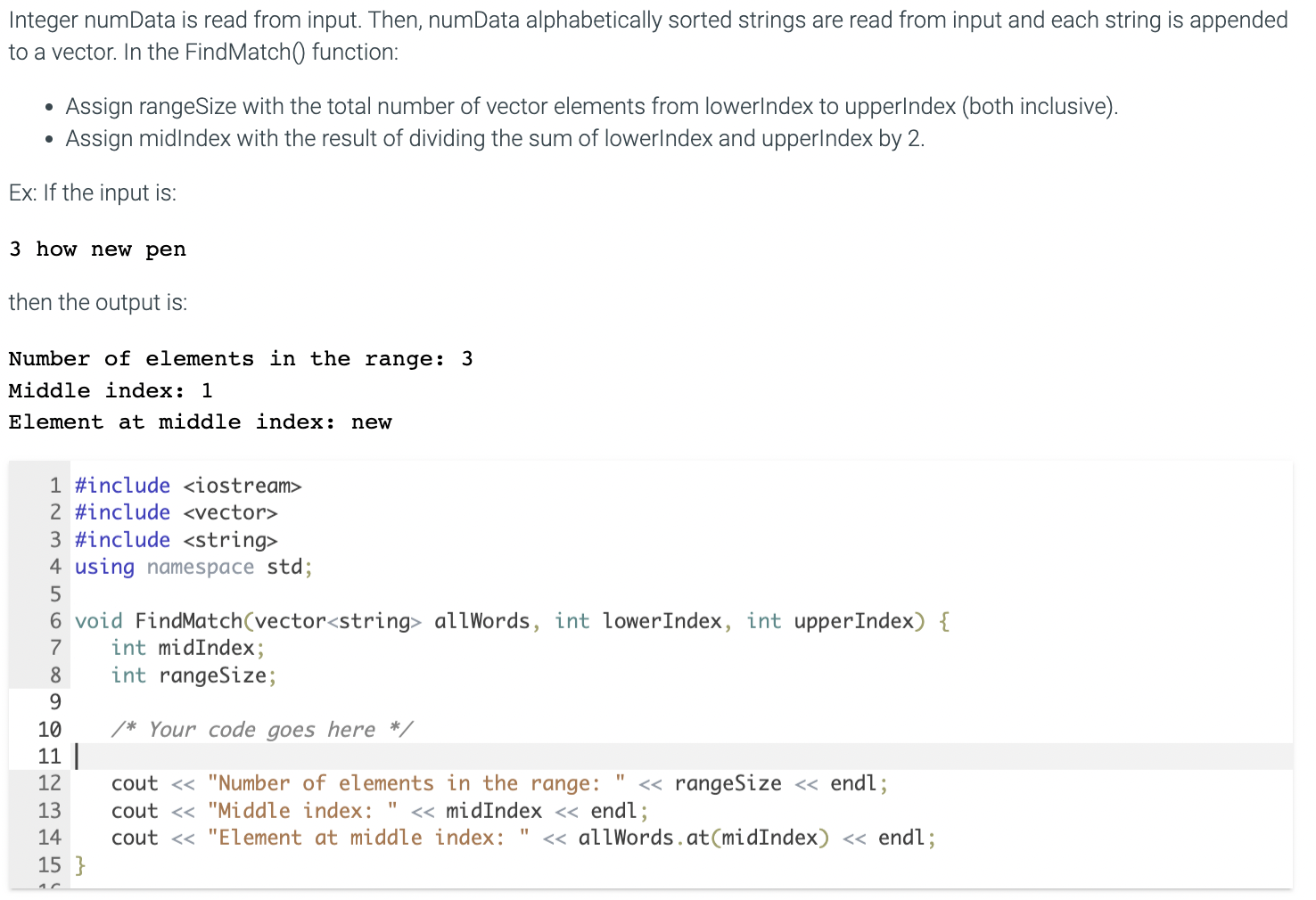 Solved Integer numData is read from input. Then, numData