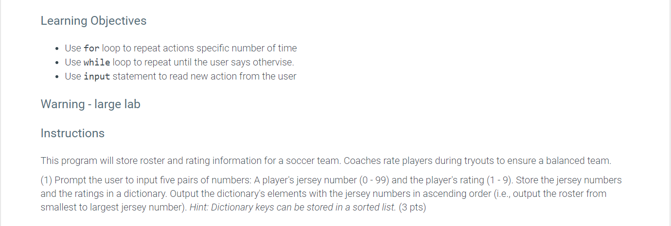 Solved Learning Objectives • Use for loop to repeat actions | Chegg.com