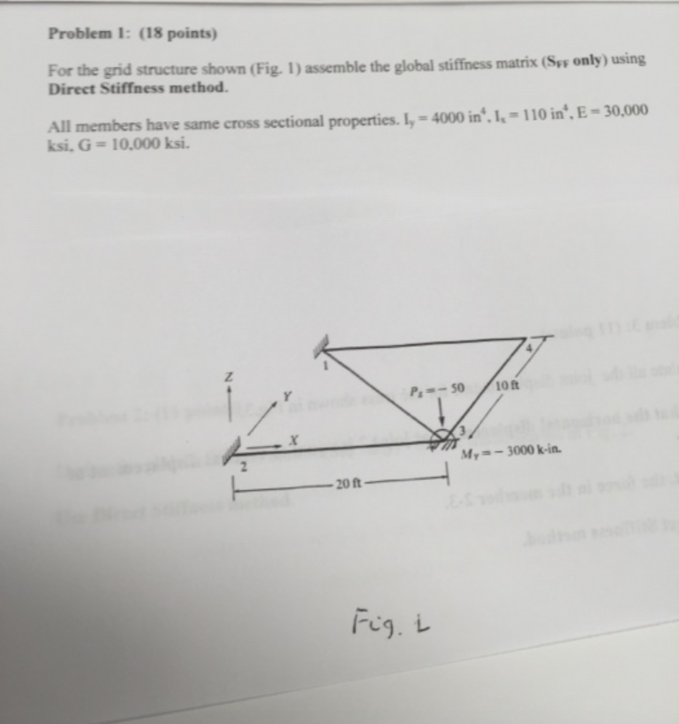 Solved Problem 1: (18 points) For the grid structure shown | Chegg.com