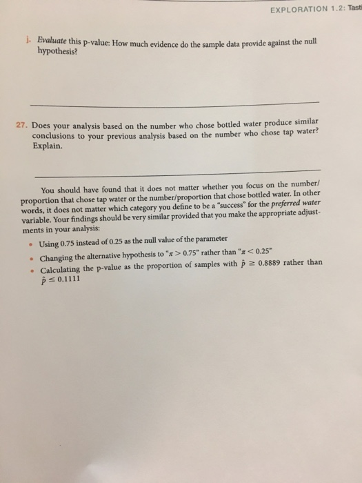EXPLORATION 1.2 Tasting Water 11 Tasting Water