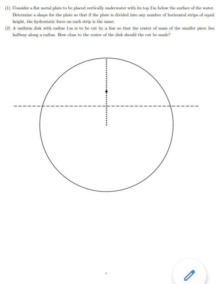 Solved (1) Consider a flat metal plate to be placed | Chegg.com